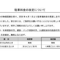 駐車料金の改定についてのサムネイル